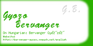 gyozo bervanger business card